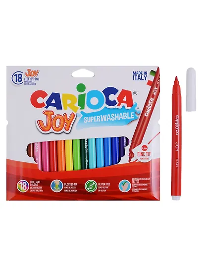 Фломастеры «Joy» Carioca, 18 цветов - фото 2