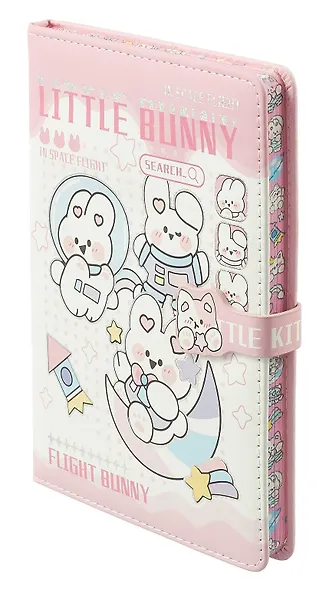 Книга для записей А5 "Little Bunny" с магнитной застежкой, ассорти - фото 3
