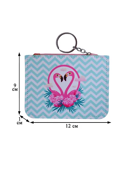 Чехол для карточек на молнии с карабином Фламинго (ПВХ) (12×9) (12-10832-6) - фото 3