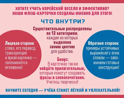 800 самых нужных корейских слов и фраз. Флеш-карточки - фото 2