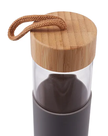 Бутылка в чехле Серая (стекло) (500мл) (12-3307032569-4) - фото 4