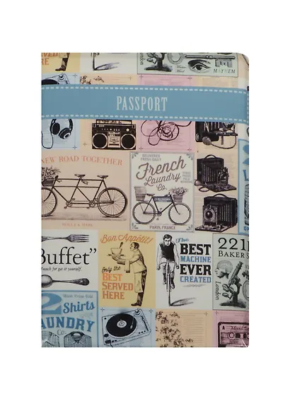 Обложка для паспорта Старинная реклама  (блистер) 9*13см - фото 1