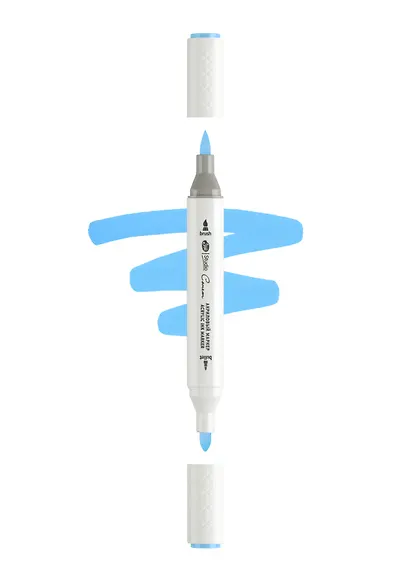 Маркер акриловый "Сонет" церулеум, двусторонний, перо кисть/пуля - фото 1