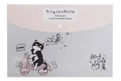 Папка-конверт А4 на кнопке "Котики", ассорти - фото 5