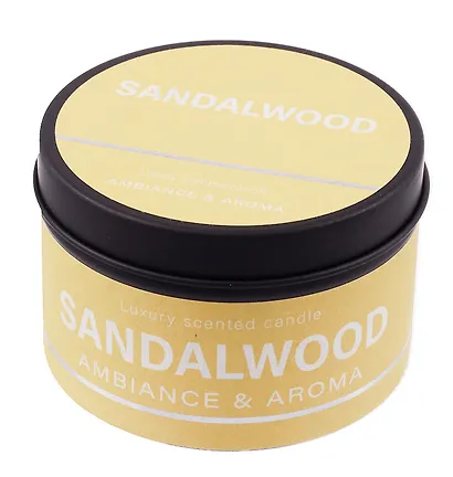 Свеча ароматическая в круглой баночке с крышкой (желтая) (8,5х4,5) (12-250105-G16) - фото 2