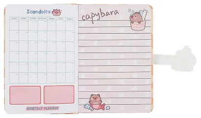 Книга для записей А5 68 листов в линейку, "Funny Capybara", магнитная застежка, в ассортименте - фото 5