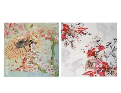 Набор для творчества,Салфетки для декупажа, Азия - 2 шт. - фото 1