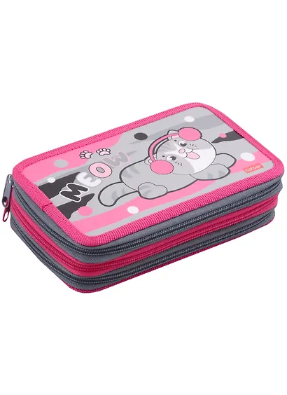 Пенал 3отд. "Только музыка" 190*110мм, молния, глянц.ламинация, таблица умножения, инд.уп. - фото 1