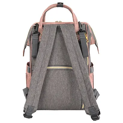 Рюкзак BRAUBERG MOMMY 40*26*17см. серый/розовый, коврик, крепления на коляску, термокарманы - фото 5