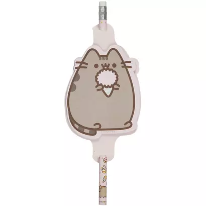 Набор канцелярский "Pusheen" карандаш ч/гр, блок для записей 30л, инд.подвес - фото 1