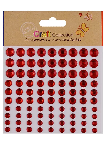 Стразы кристаллы микс размеров красные - фото 1