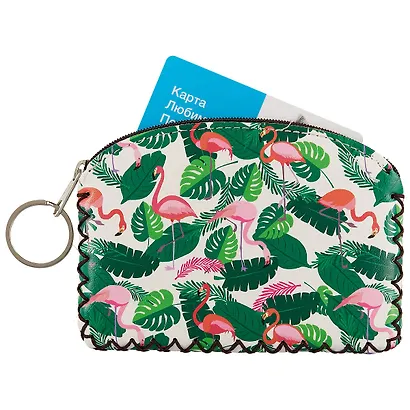 Кошелек на молнии Фламинго (9х13) (кожзам) - фото 2