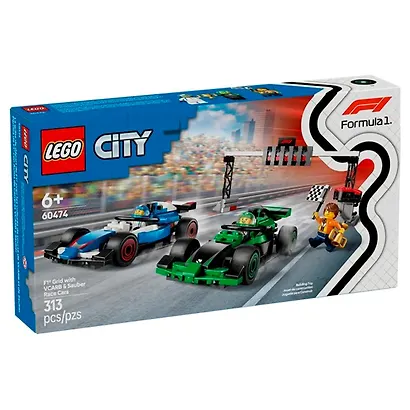 LEGO City: Финиш Формулы-1 с гоночными автомобилями VCARB и Sauber, 313 деталей (60474) - фото 2