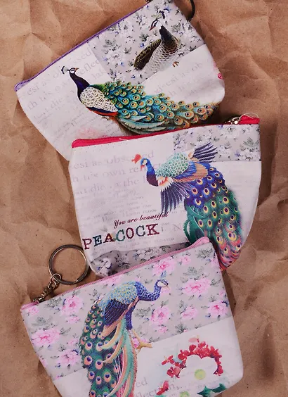 Сувенир, Косметичка Schreiber/Шрайбер Павлины 14,5*10*3см., 6 дизайнов в ассортименте S 1992 - фото 2