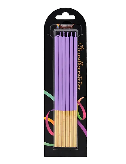 Набор свечей для торта Violet (фиолетовые) (6шт) (15см) (12-7color-candle_16) - фото 1