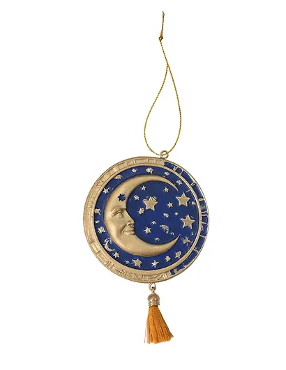 Новогоднее подвесное украшение Луна и звезды (полирезина) (8х8) - фото 1