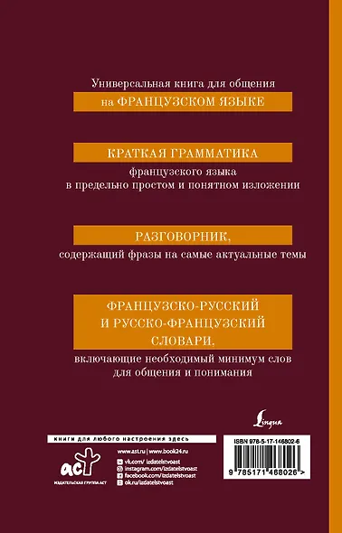 Французский язык. 4 в 1: грамматика, разговорник, французско-русский словарь, русско-французский словарь - фото 2