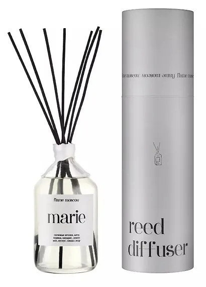 Диффузор ароматический Marie (Сосновая хвоя,Мята,Кипарис,Лимон,Мох,Мускус,Сандаловое дерево,Кедр) (110мл) (flame-RD004-110) - фото 1