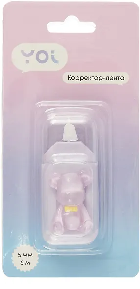 Корректор лента 5мм*6м "Прозрачные мишки" в ассортименте, Yoi - фото 11