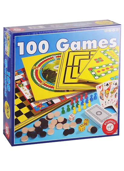 Настольная игра, Piatnik, 100 игр, картонная коробка 780196 - фото 1