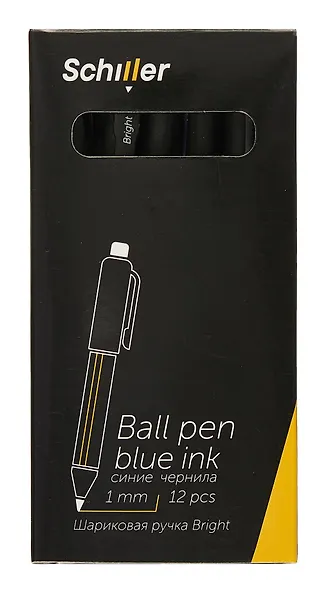 Ручка шариковая Schiller, Bright, синяя 1 мм, в ассортименте - фото 10