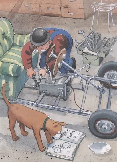 Мулле Мек собирает автомобиль: история в картинках - фото 5