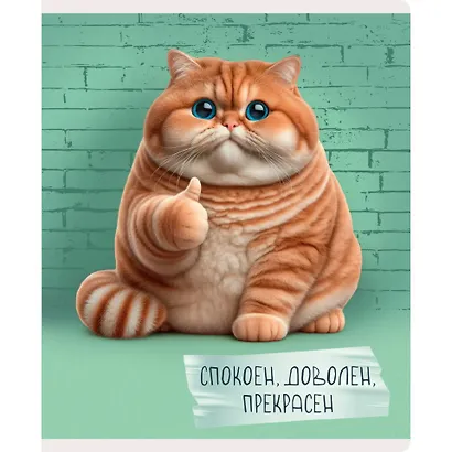 Тетрадь 48л кл. "Осторожно, кот!" мелов.картон, глянц.ламинция, многоуровн.конгрев, скругл.углы, ассорти - фото 3
