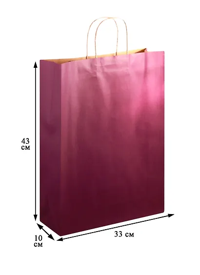 Пакет А3 43*33*10 крафт, нейтр., бордо - фото 2