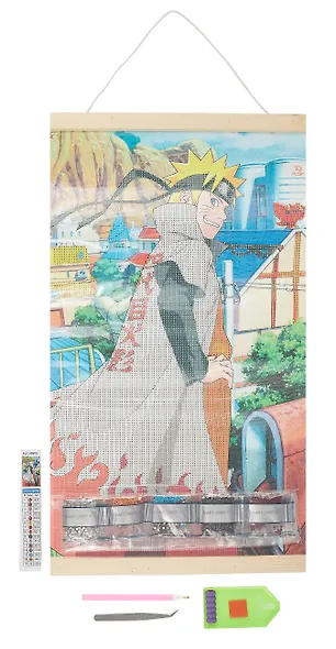 Naruto. Алмазное панно на подвесе "Седьмой Хокаге", 30 х 50 см - фото 4