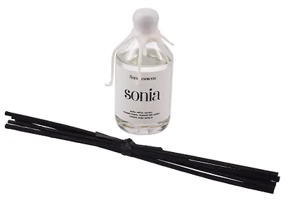 Диффузор ароматический Sonia (Кожа,Табак,Мускус,Черный перец,Черный чай,Амбра,Сандал,Кедр,Пачули) (110мл) (flame-RD011-110) - фото 3