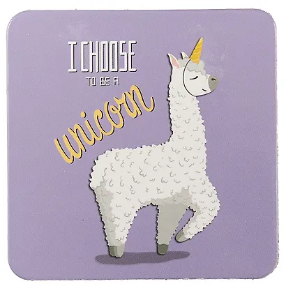 Подставка под чашку Лама-единорог (ПЧ2018-09) - фото 1