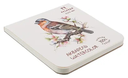 Планшет для акварели 150*150 20л "Зяблик" белый, 200г/м2, 100%хлопок - фото 2