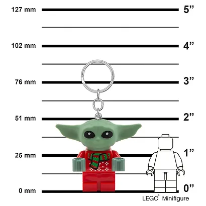 LGL-KE208AH Брелок-фонарик для ключей LEGO Star Wars - Малыш Грогу в праздничном свитере (Grogu Holiday Sweater), возраст 6+ - фото 6