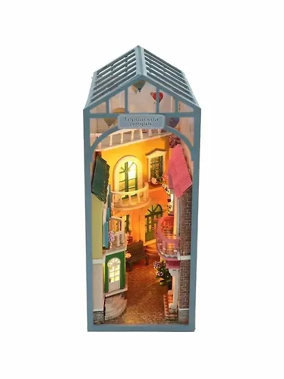 Сборная модель Румбокс "MiniHouse Серия книжный румбокс: Дворик в Вероне" - фото 6