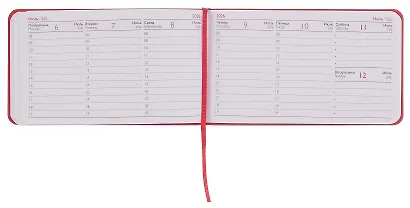 Еженедельник дат. 2026г. 64л 150x87 мм 150x87 мм "Виннер" красный, кожзам, мягк.переплет, блинт.тиснение, офсет, карманный, горизонт, справ.мат-лы, закругл.углы, ляссе, инд.уп - фото 6