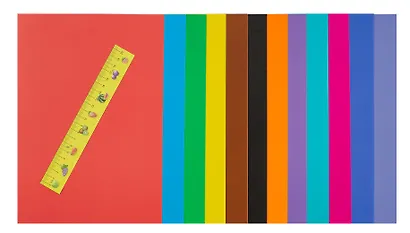 Картон цветной 12 цветов, 12 листов, А4 мелованный, односторонний, в папке, Art idea - фото 3