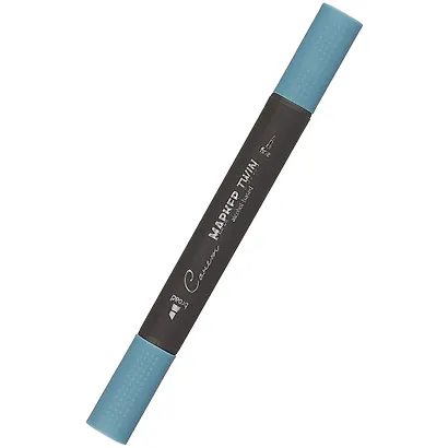 Маркер художественный "Сонет" морской синий, двухсторон., тонк. и широк.долото, Сонет - фото 1