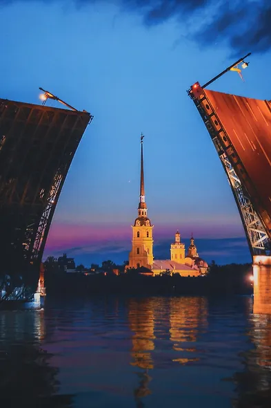 Пакет А4 32*26*10 СПб "Дворцовый мост, Петропавловская крепость" фото Михайлов А. бум.мат.ламинат - фото 3