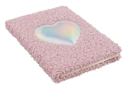 Книга для записей А6 80л кл. с мехом "Сердце" с мехом, тонир.блок, ассорти - фото 4