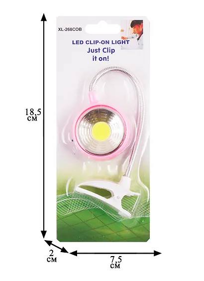 Мини-лампа LED с зажимом цветная (блистер) - фото 3