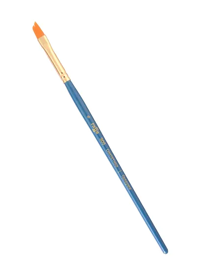 Кисть художественная №6 "Галерея", синтетика, плоская скошенная, короткая ручка, Гамма - фото 1