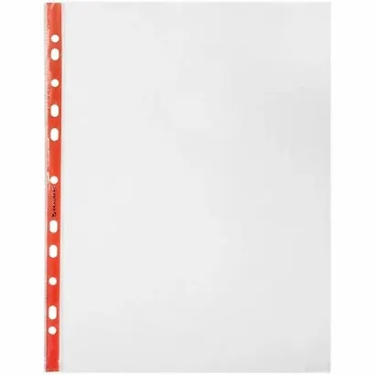 Папка-вкладыш А4 100шт/уп 30мкм, гладкая, с цветным корешком, ассорти, Brauberg - фото 2