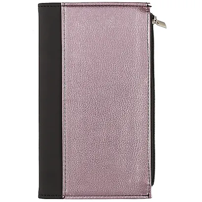 Записная книжка А6+ 96л "Наппа" розовый металлик/"СОФТ-ТАЧ" черный, тв.переплет, офсет, внутр.карман, ляссе, Escalada - фото 1