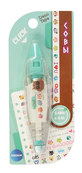 Корректор-лента "Совы" 6 мм х 4 м с рисунками для коррекции текста, творческих работ - фото 1