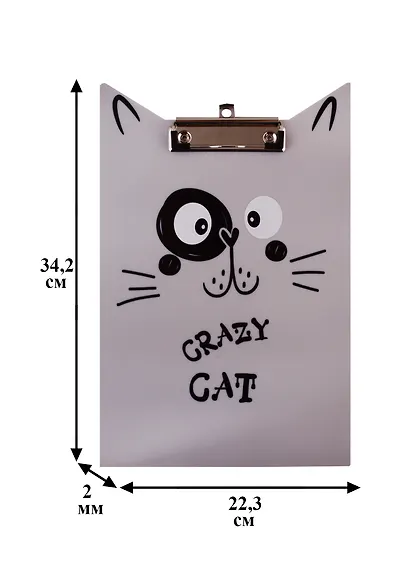 Планшет «Crazy cat», А4, пластик, фигурный - фото 2