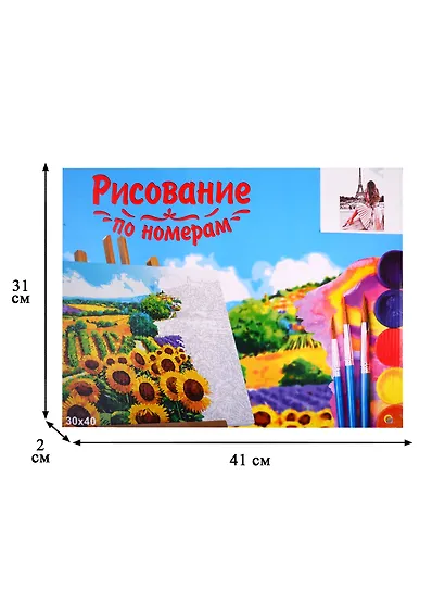 Картина-раскраска по номерам «Мечты о Париже», 30 х 40 см, Рыжий Кот - фото 3