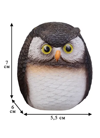 Фигурка Сова круглая (полистоун) (7,5см) - фото 4