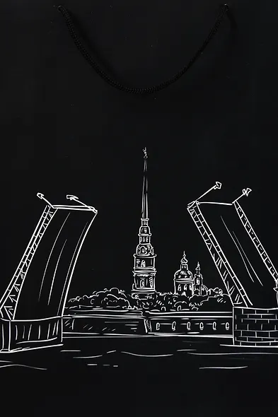 Пакет А4 32*26*10 СПб "Мосты Санкт-Петербурга" нейтр., бум.мат.ламинат - фото 3