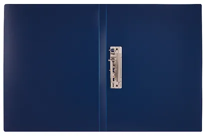 Папка с бок.прижимом А4 "Герб", пластик 17мм, синяя - фото 3