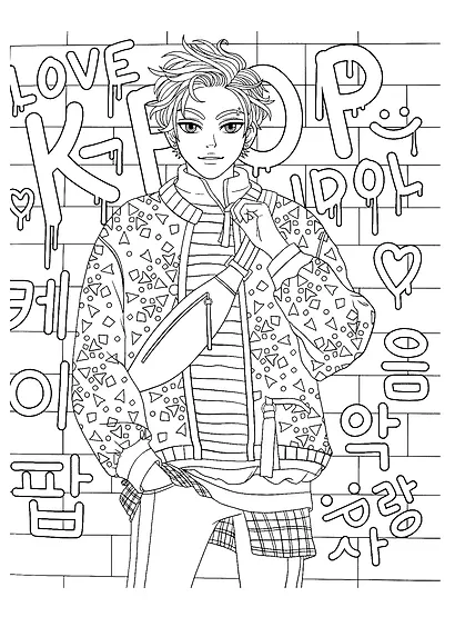 РАСКРАСКА АНИМЕ. К-РОР РАСКРАСКА - фото 5